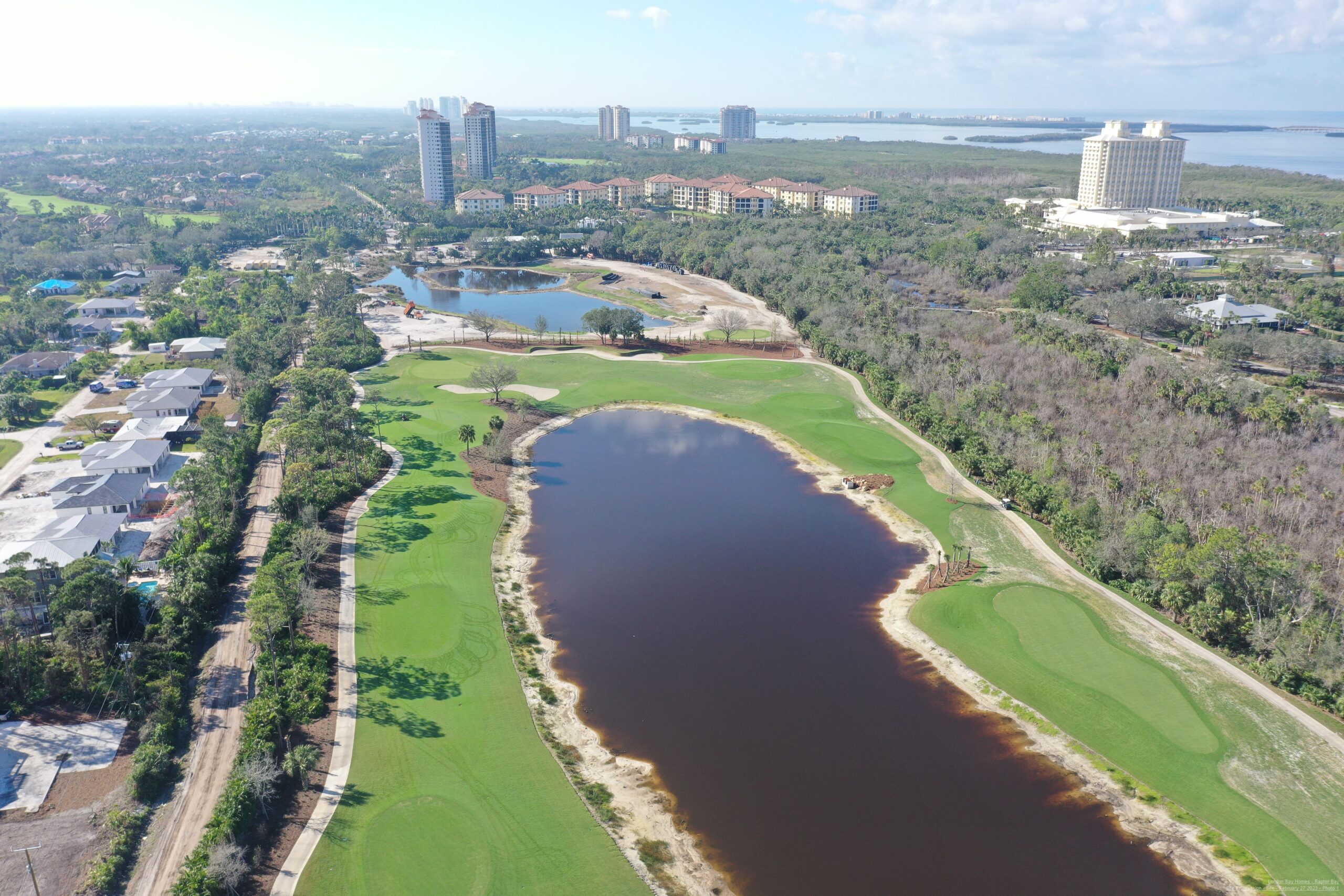 An aerial view of the Saltleaf Golf Preserve, a championship golf course located near Bonita Springs.