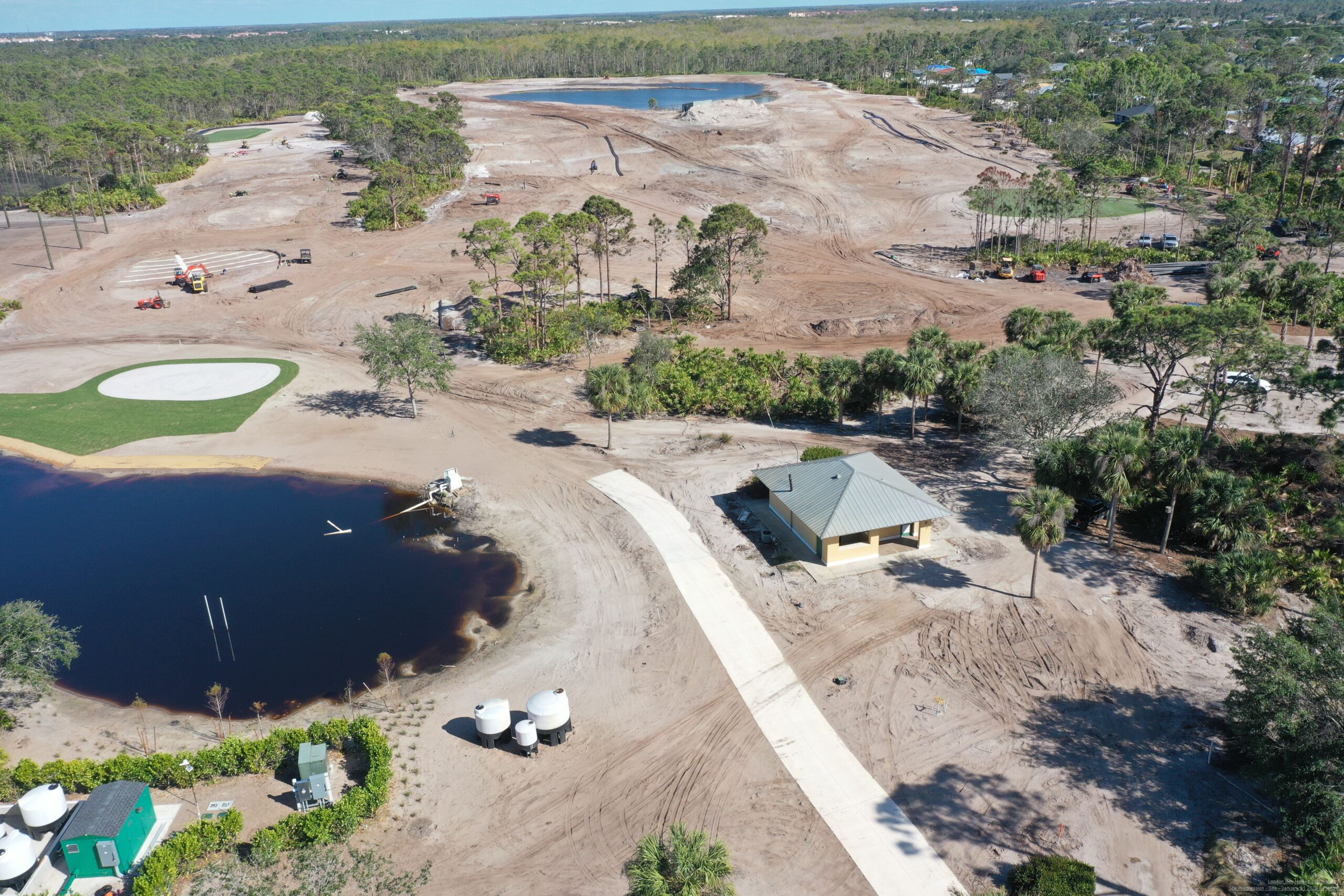 An aerial view of the Saltleaf Golf Preserve, a championship golf course currently under construction in Bonita Springs.