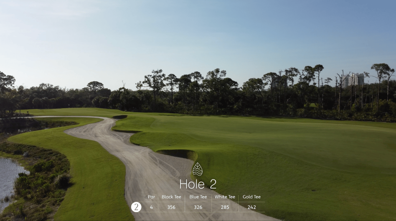 An aerial view of the championship golf course at Saltleaf Golf Preserve in Bonita Springs.